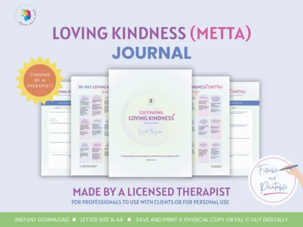 Loving Kindness Metta Meditation Mindfulness Journal Planner