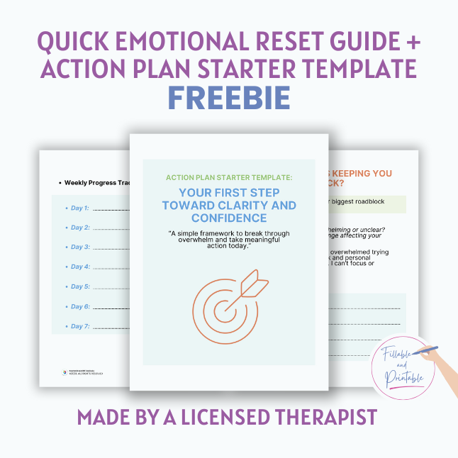 quick emotional reset guide + action plan starter template