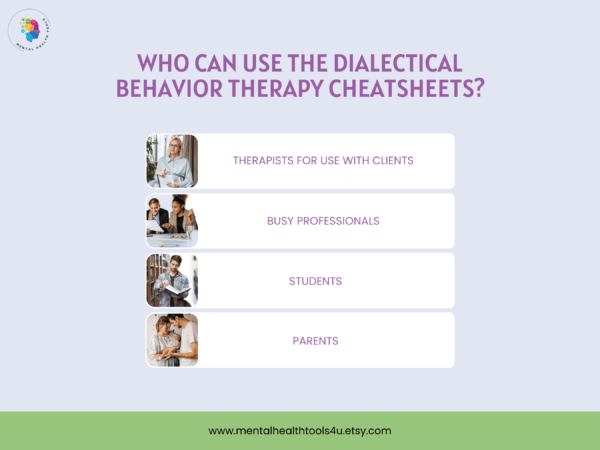 dbt cheat sheets dialectical behavior therapy reference guide