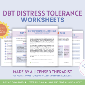 dbt distress tolerance handouts crisis survival skills