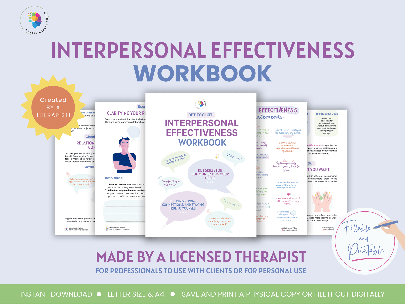 dbt skills for communication interpersonal effectiveness workbook