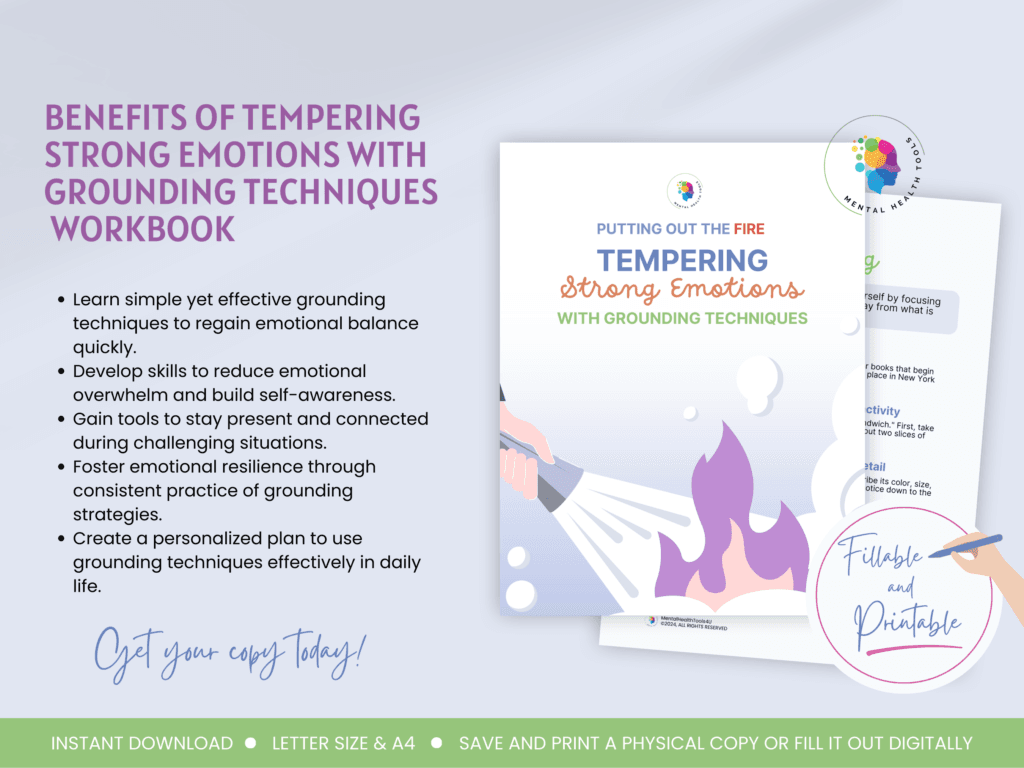Strong Emptions Mental Health Grounding Techniques Workbook: Manage Anxiety, Anger ...